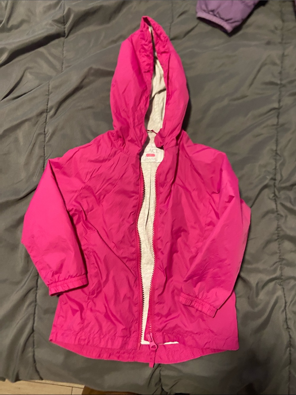The Children's Place Girls' Hot Pink Hooded Jacket windbreaker